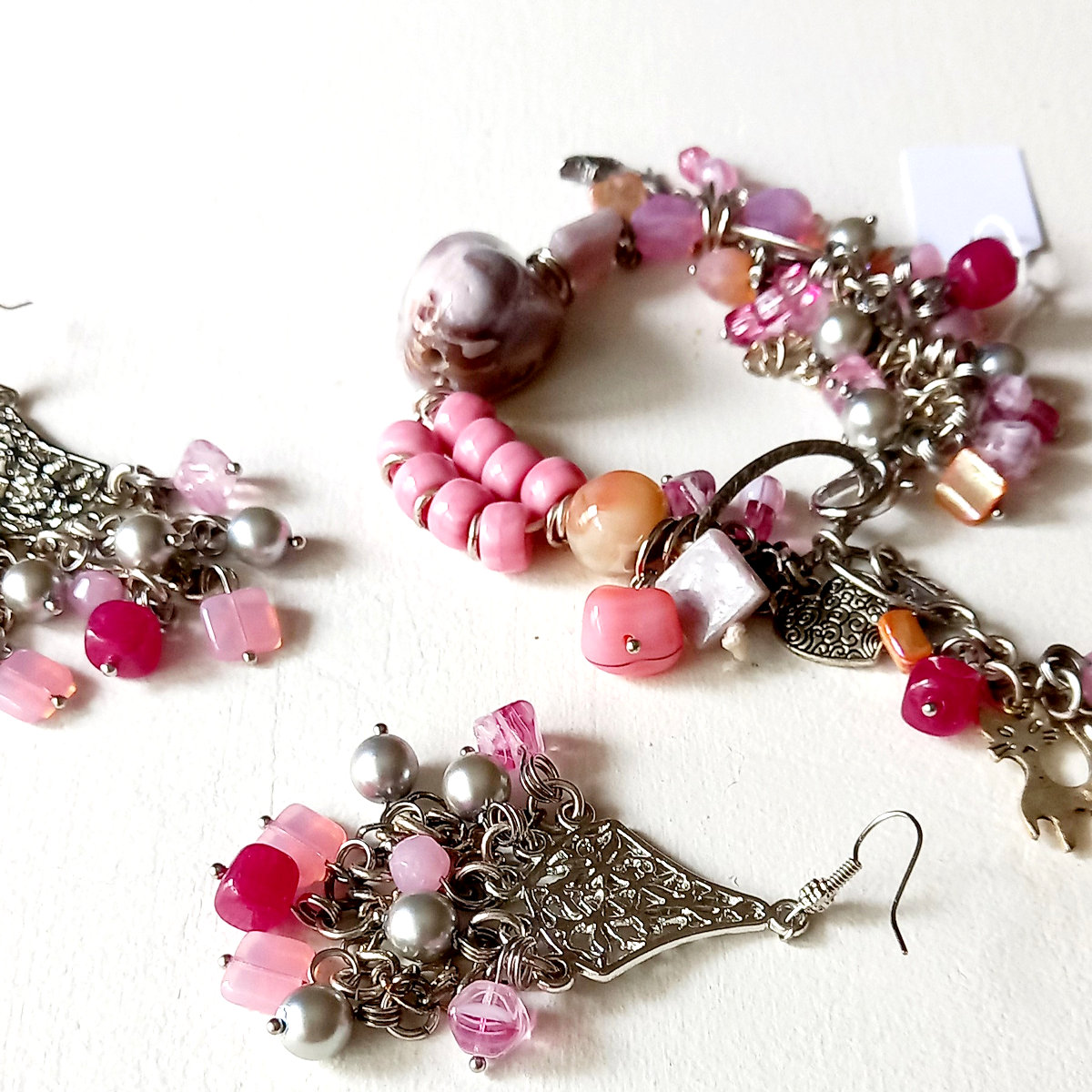 set de pendientes y pulsera unique - Imagen 3