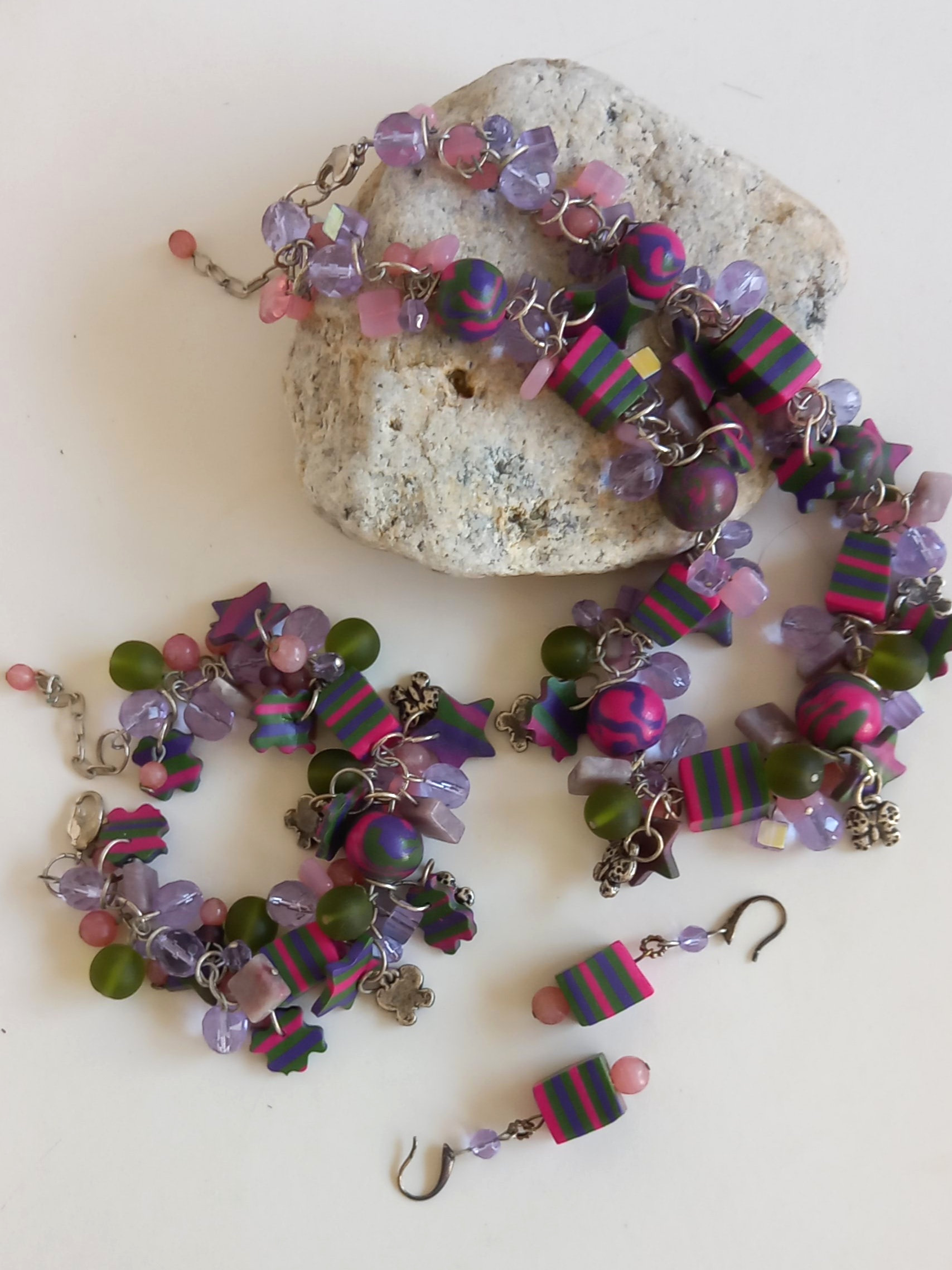 set de pulsera & pendientes & collar fusion sweety