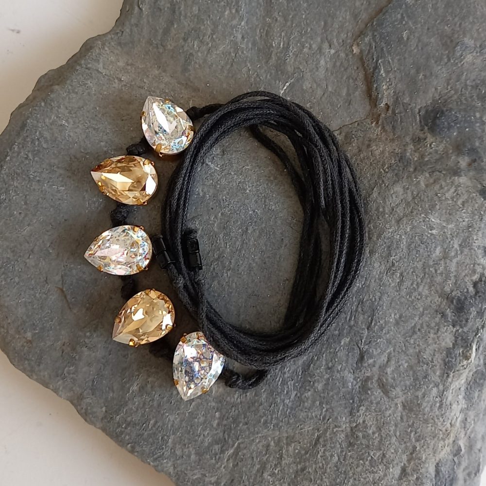 pulsera de cristal & perla