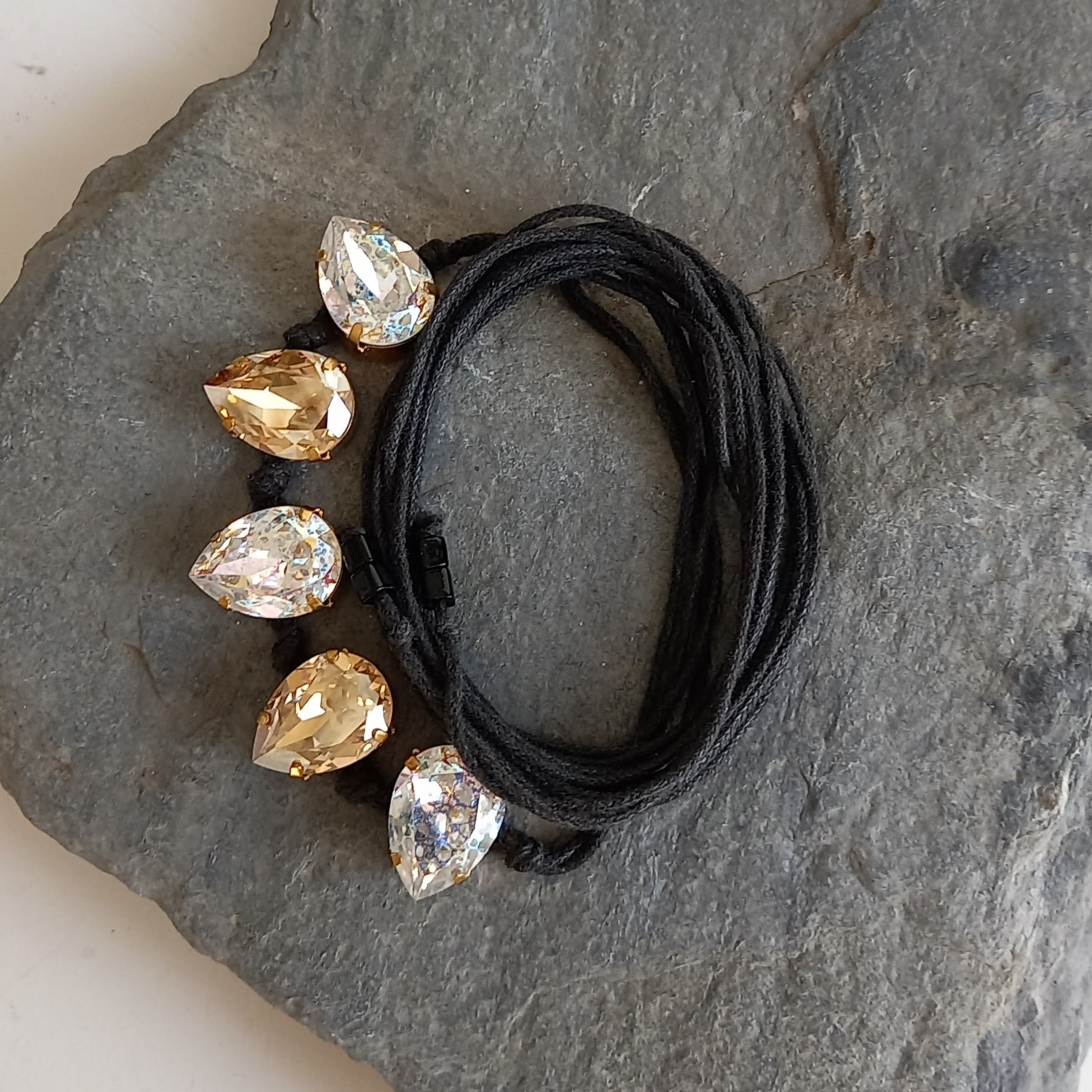 pulsera de cristal & perla - Imagen 2