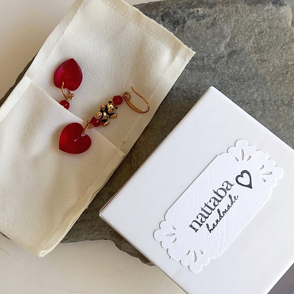 pendientes de cristal & perla