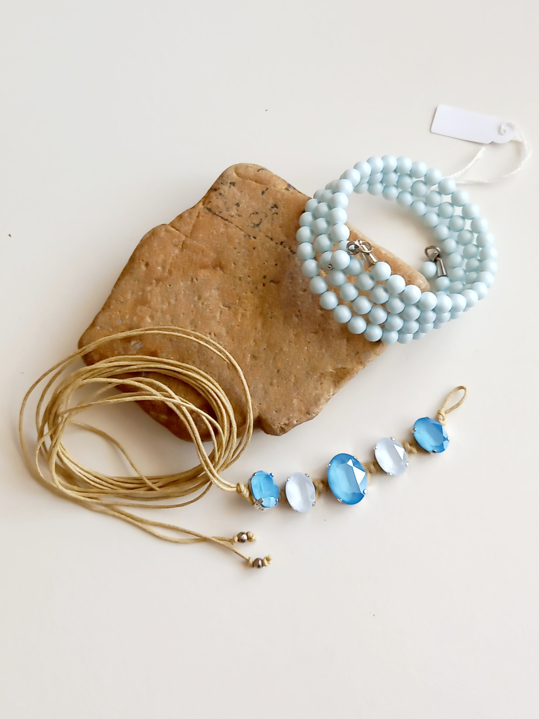 set de pulseras cristal & perla - Imagen 9