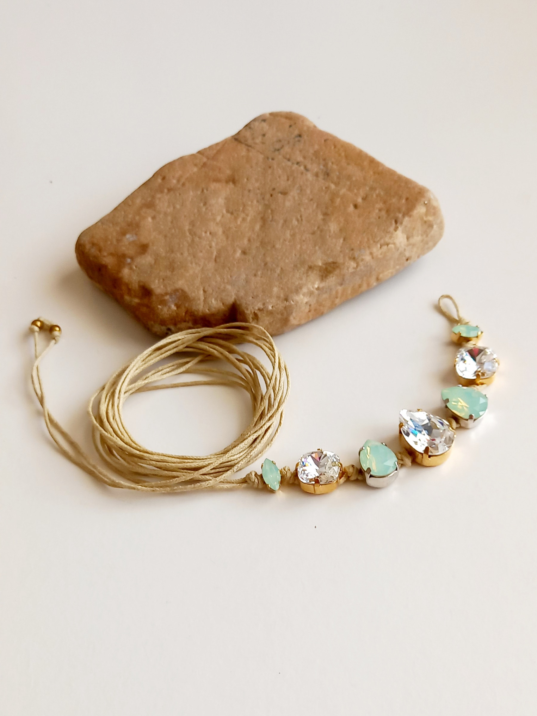 set de pulseras cristal & perla - Imagen 8
