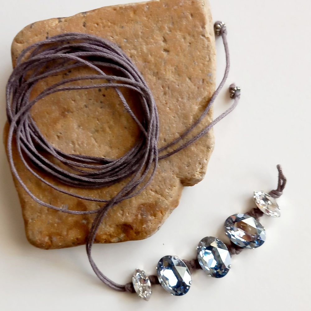 pulsera de cristal & perla