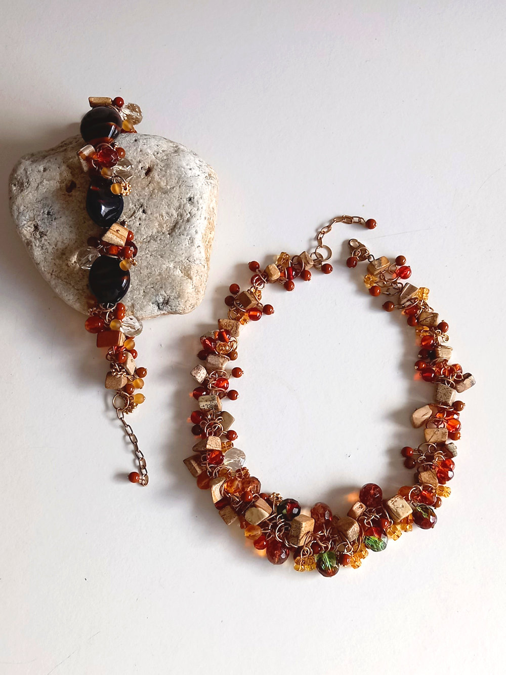 set de collar y pulsera glassmania