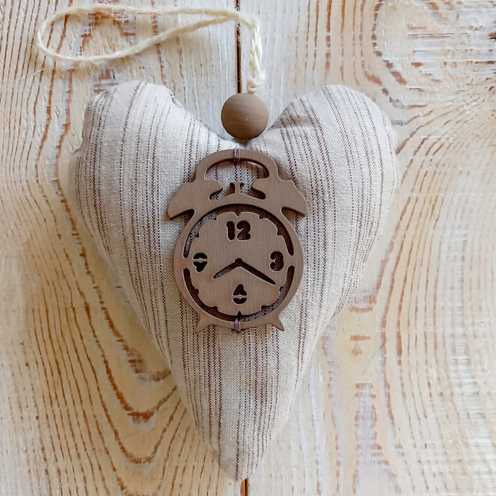 corazón textil reloj