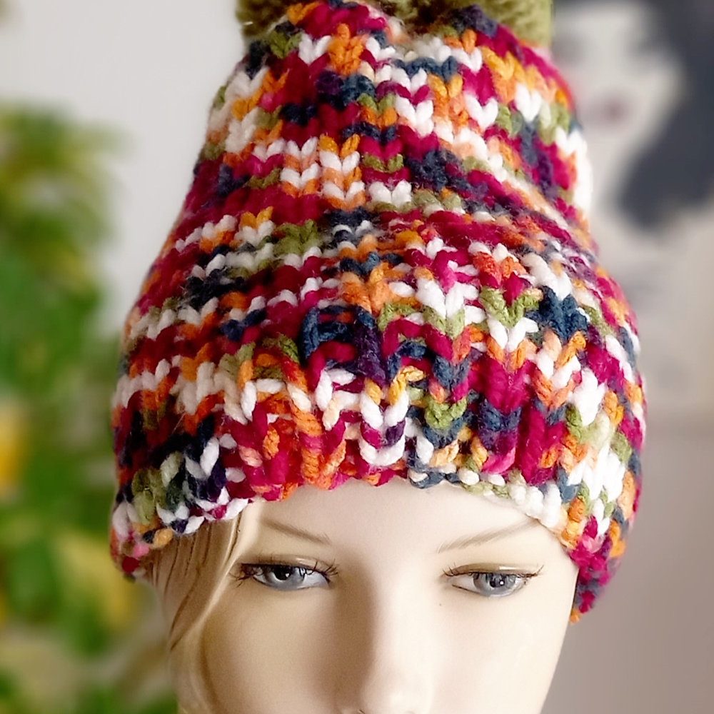 set gorro de punto & llavero
