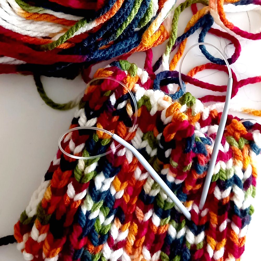 set gorro de punto & llavero