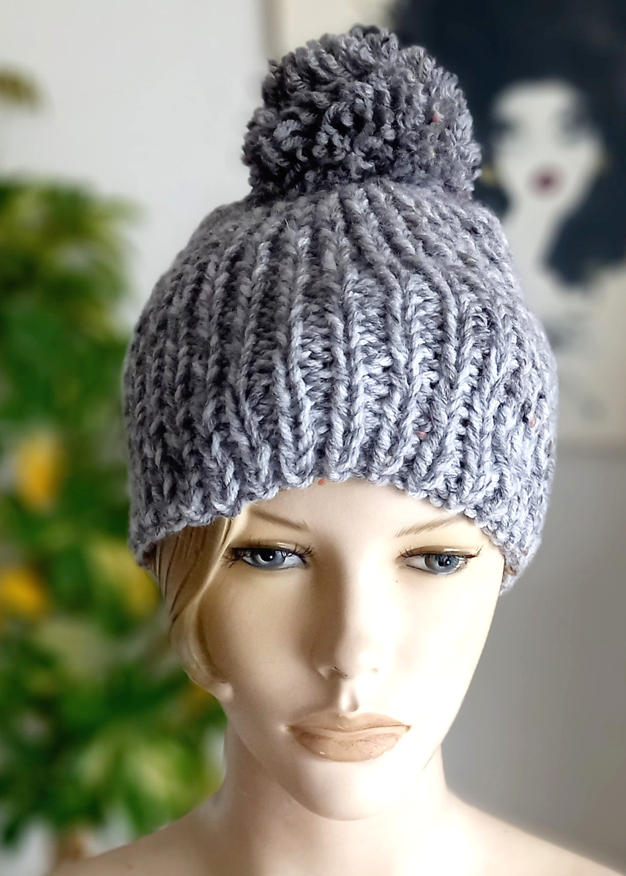 set gorro de punto & llavero