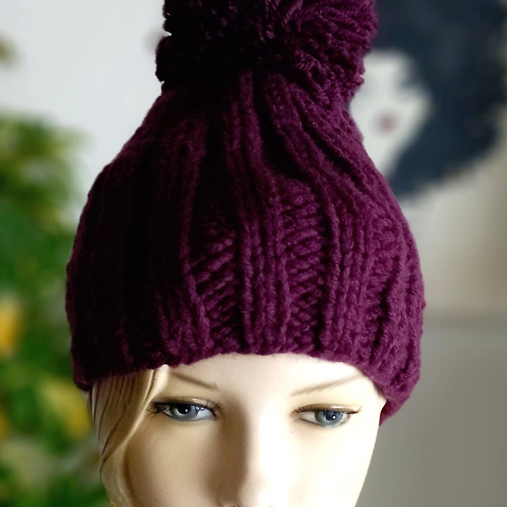 set gorro de punto & llavero