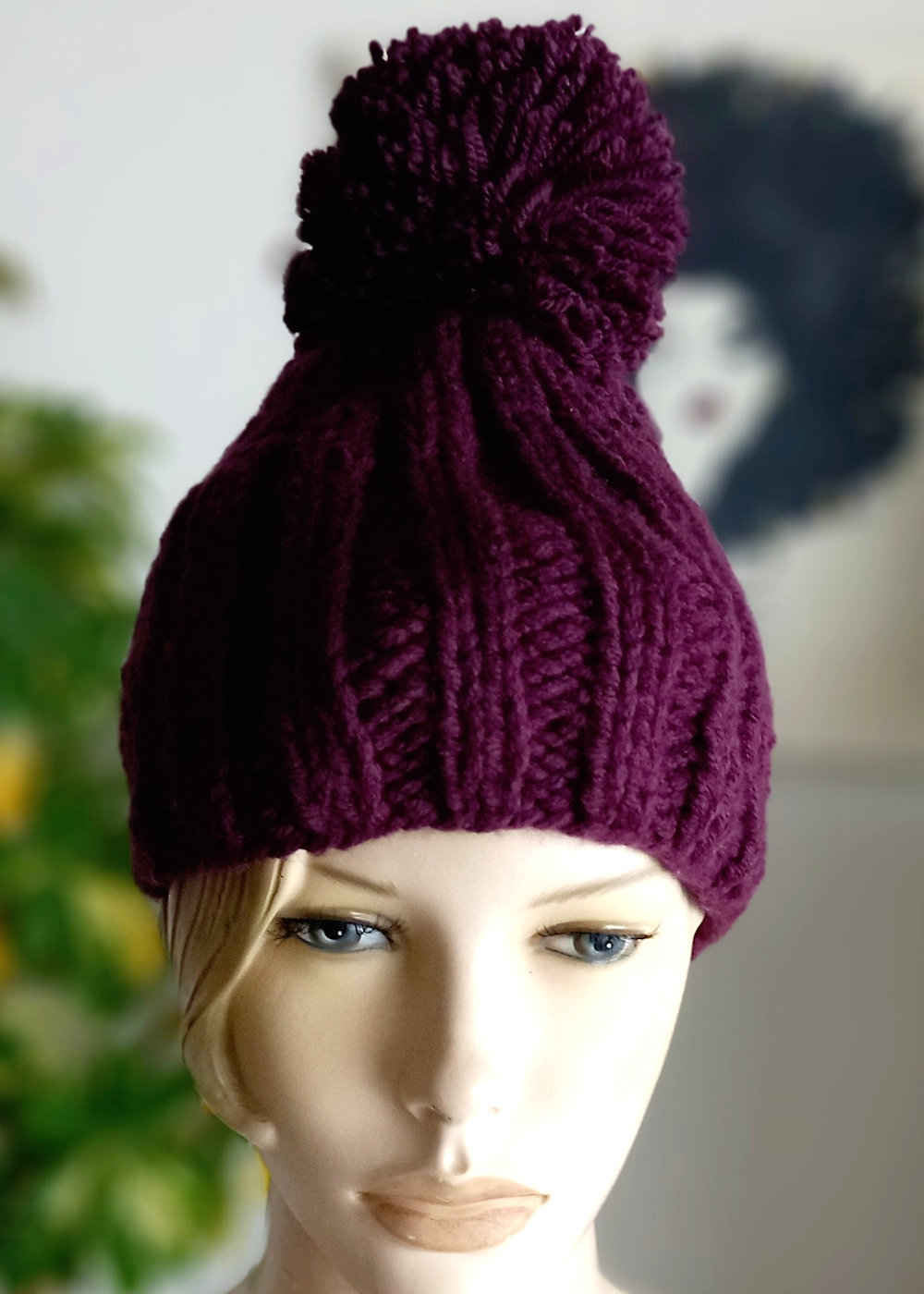 set gorro de punto & llavero