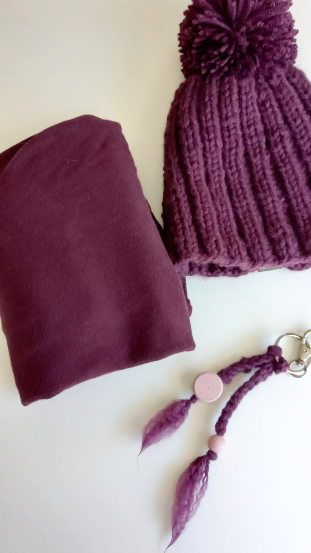 set gorro de punto & llavero - Imagen 6
