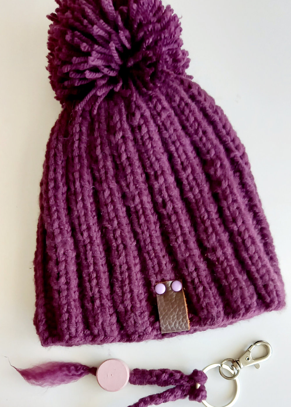 set gorro de punto & llavero - Imagen 4