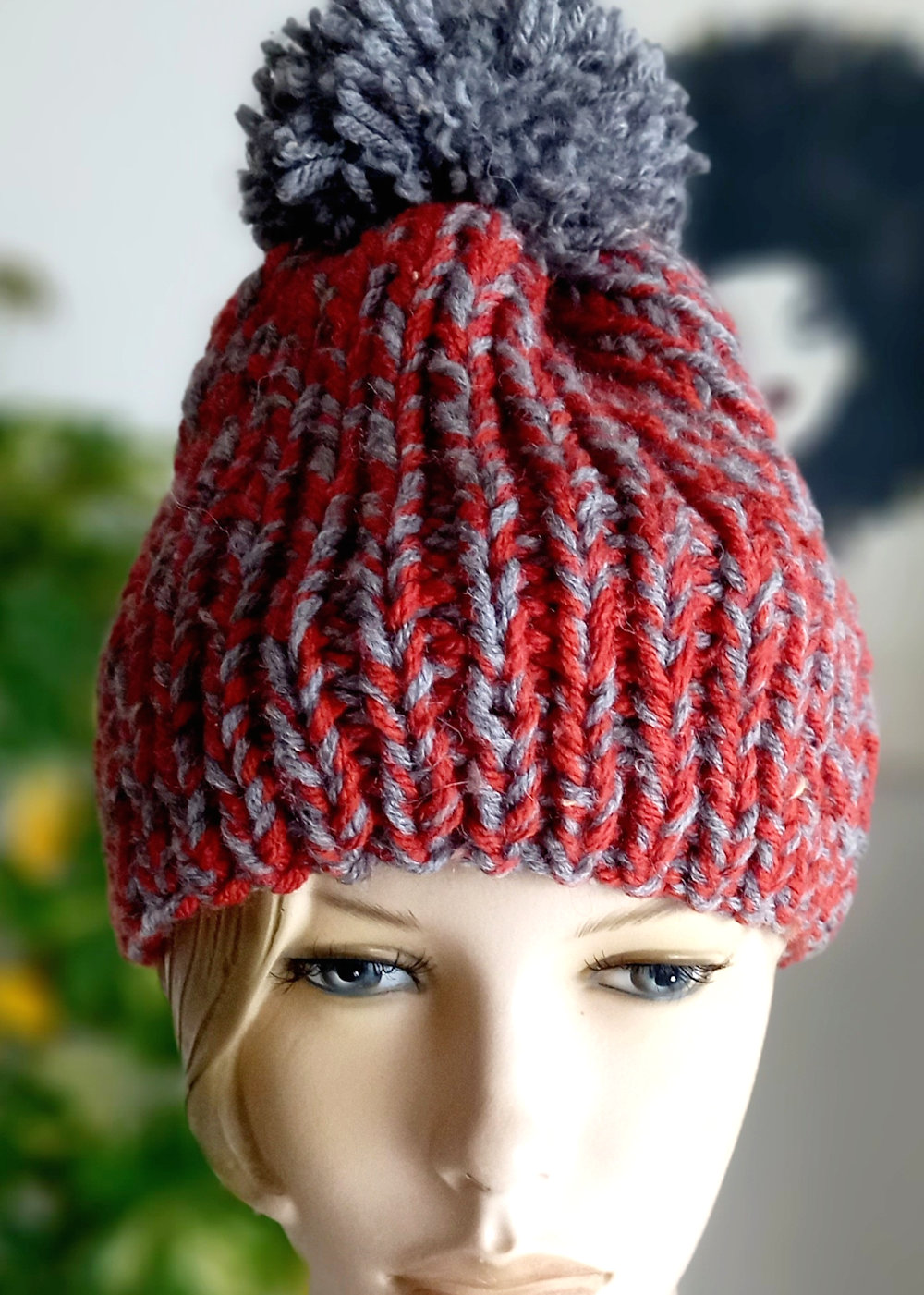 set gorro de punto & llavero