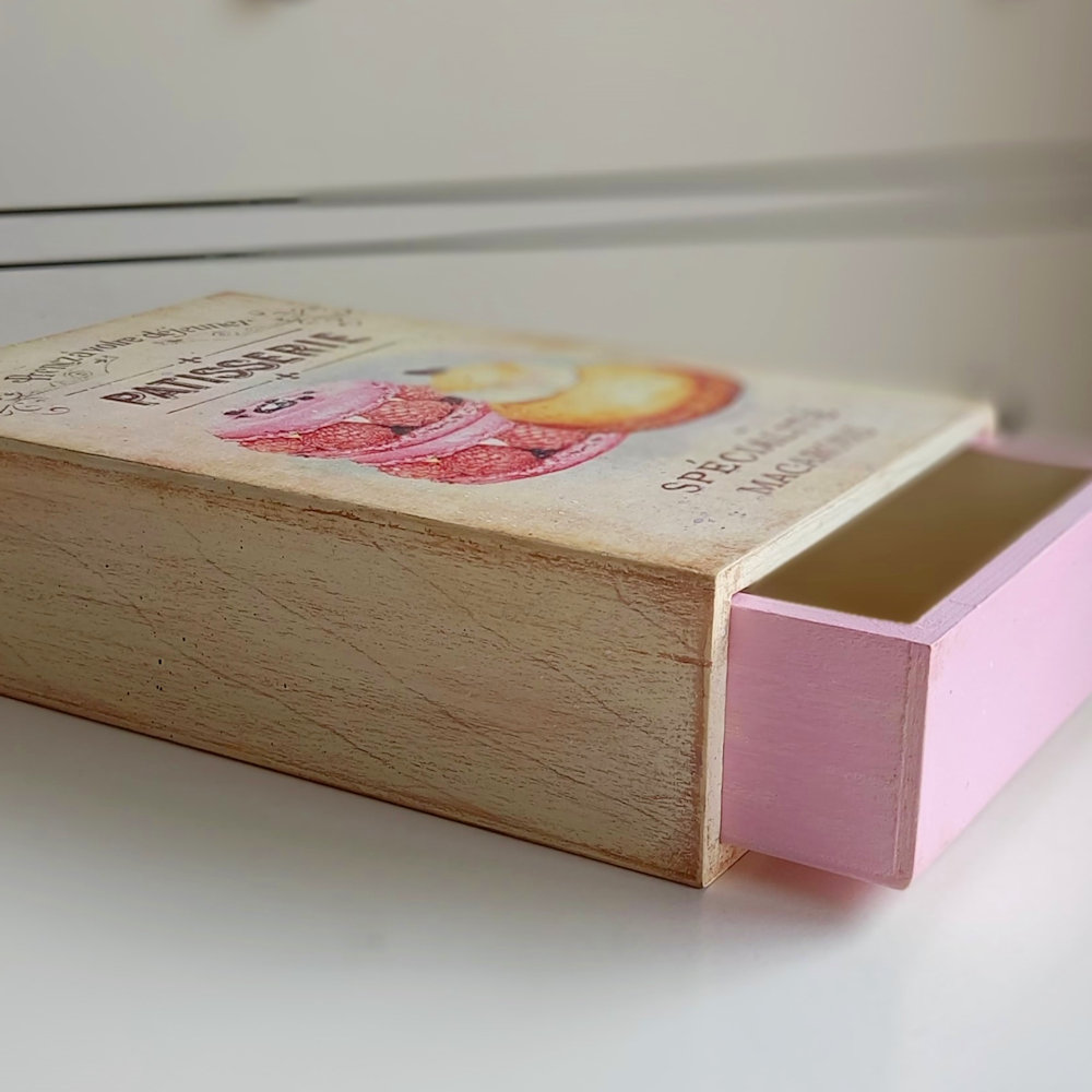 caja decoupage pastelería - Imagen 4