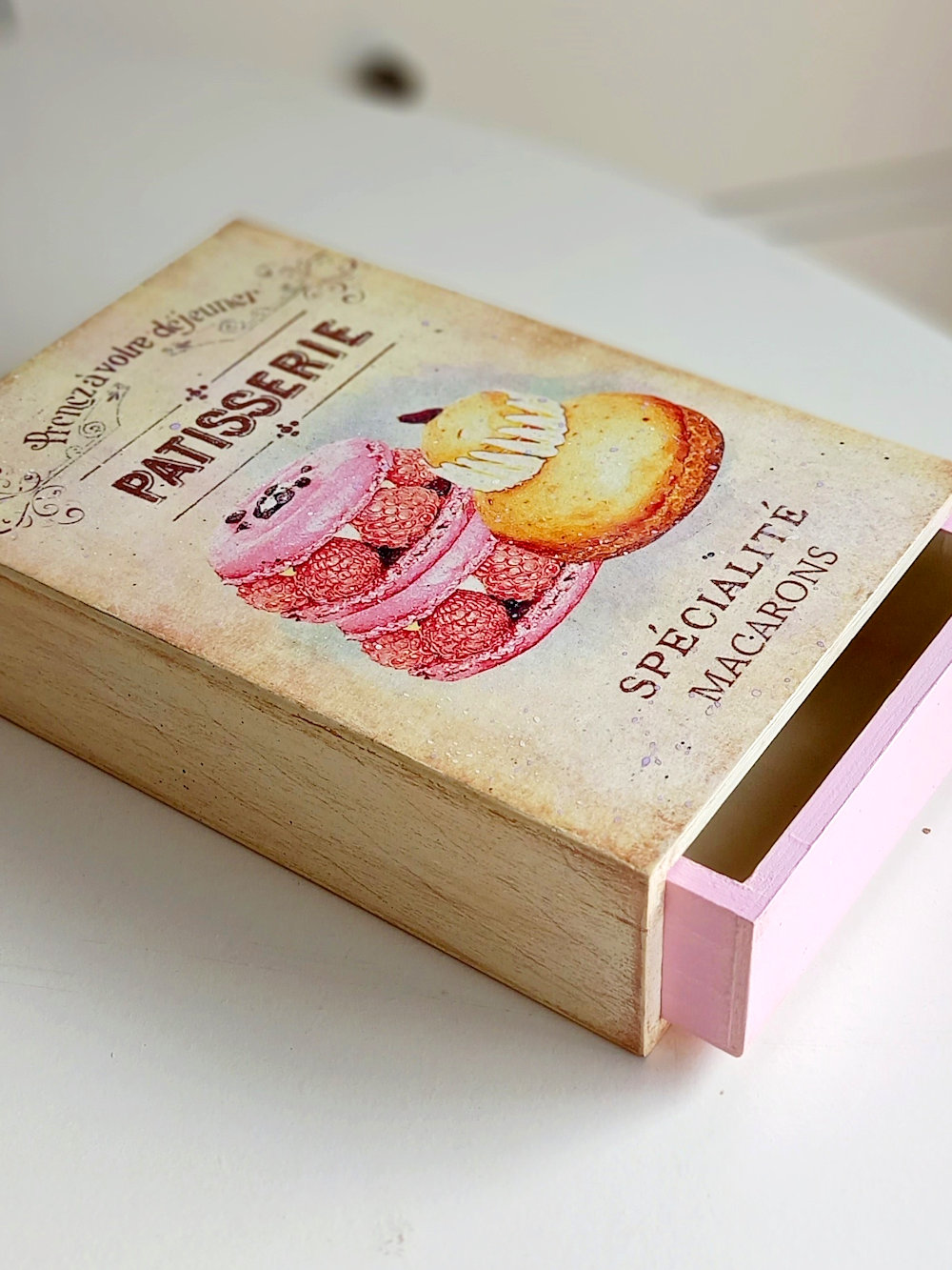 caja decoupage pastelería - Imagen 3