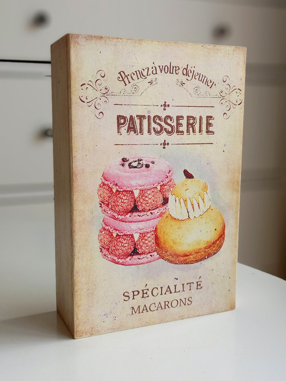 caja decoupage pastelería - Imagen 2