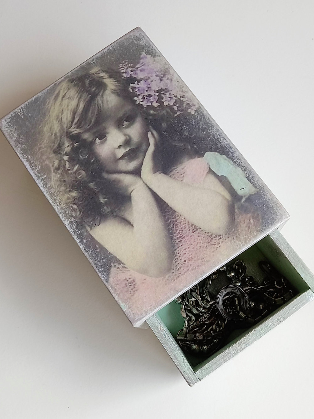 caja decoupage hermosita - Imagen 2