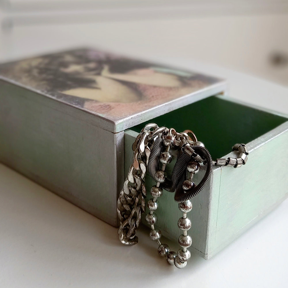 caja decoupage hermosita - Imagen 4