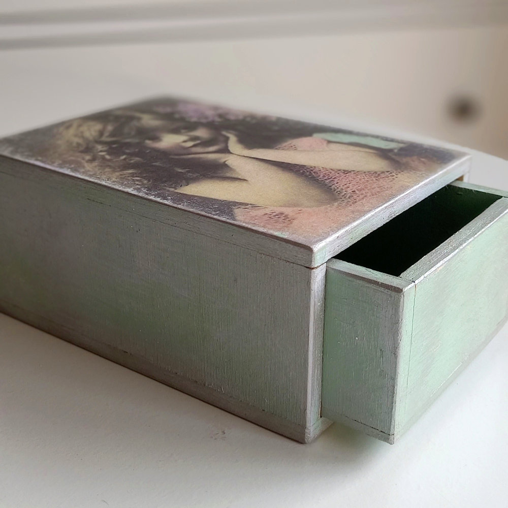 caja decoupage hermosita - Imagen 6